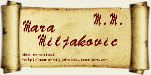 Mara Miljaković vizit kartica